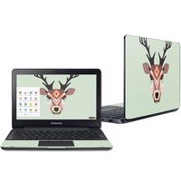 Mightyskins Skin Compatible with Samsung Chromebook 3 11.6" - Aztec Deer | Protective, Durable, and Unique Vinyl Decal Wrap Cover | Easy to Apply, Remove, and Change Styles | Made in The USA