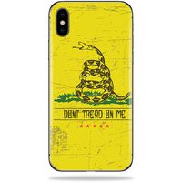 MightySkins Skin Compatible with Apple iPhone X - Dont Tread | Protective, Durable, and Unique Vinyl Decal wrap Cover | Easy to Apply, Remove, and Change Styles | Made in The USA