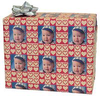 Birthday Custom Gift Wrap | Personalized Photo Gift Wrapping Paper (10 Foot Roll, Hearts)
