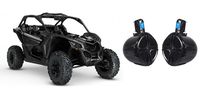 8" 300 Watt Rollcage Rollbar Tower Speakers for Can-Am Maverick X3/X3 Max- Black