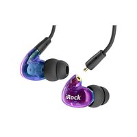 GranVela A8 Dual Driver in-Ear Earphones, Wired Stereo Sport Earbuds with Mic and Noise-isolating Headphones,Dynamic Crystal Clear Sound, Ergonomic Comfort-Fit for Running, Workout, Gym(Purple)