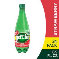 Perrier Strawberry Flavored Carbonated Mineral Water, 16.9 Fl Oz (24 Pack) Plastic Bottles
