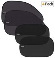 KMMIN Car Window Shade, Auto Sunshade for Blocking UV Ray and Protecting Kids Pets with Easy Installation and Good Cooling Match 18 X 15 inches (25 X 15 & 20 X 12 inches (4 Pack))