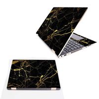 Mightyskins Skin Compatible with Hp Spectre X360 15.6" (2018) - Black Gold Marble | Protective, Durable, and Unique Vinyl Decal Wrap Cover | Easy to Apply, Remove, and Change Styles | Made in The USA