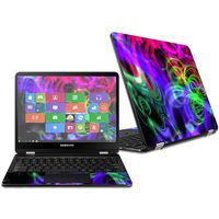 MightySkins Skin Compatible with Samsung Chromebook Pro 12.3" - Neon Splatter | Protective, Durable, and Unique Vinyl Decal wrap Cover | Easy to Apply, Remove, and Change Styles | Made in The USA