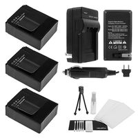 3-Pack GoPro HD Hero3, Hero3+, AHDBT-201, AHDBT-301 High-Capacity Replacement Batteries with Rapid Travel Charger. UltraPro Bundle Includes: Camera Cleaning Kit, Screen Protector, Mini Travel Tripod