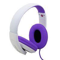 Connectland Over Ear 3.5mm Wired Headphone, Microphone Lightweight Adjustable Headband For Kids,Teens,Adults. iPhone iPad Tablet, Purple CL-AUD63032