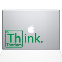 The Decal Guru Think Thorium MacBook Decal Vinyl Sticker - 13" MacBook Pro (2016 & Newer) - Green (1254-MAC-13X-LG)