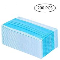 Disposable Face Masks,Disposable 3-Layer Masks with Elastic Ear Loop 3 Ply Breathable and Comfortable for Blocking Dust Air Pollution Protection Pack of 200