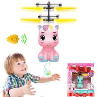 Flying Ball Toys, RC Toy for Kids Boys Girls Gifts Rechargeable Light Up Ball Drone Infrared Induction Helicopter with Remote Controller for Indoor and Outdoor Games (Pink)