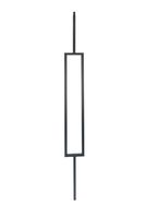 T81 - Iron Balusters - Single Rectangle - Hollow - 44 in X 1/2 in Square - Box of 10 (Satin Black)