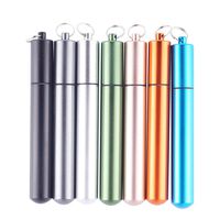 Gallity Portable Telescopic Stainless Steel Straws, Reusable Food-grade Travel Drinking Straws with Stainless Steel Case (Gray)