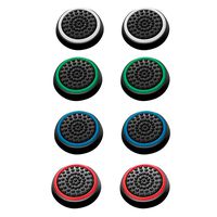 Dongguo 4 Pairs 8 Pcs Silicone Cap Joystick Thumb Grip Protect Cover for Ps3 Ps4 Xbox 360 Xbox One Wii U Game Controllers