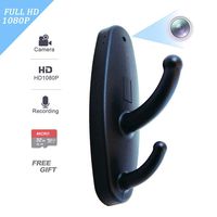 Seahon HD 1080P Hidden Clothes Hook Camera with Motion Detector and Loop Recording,Mini Spy Camera for Home Security Tiny Black Nanny Cam Free 32GB SD Card
