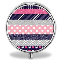 Compact Mini Portable 3 Compartments Travel Medical Medicine Case/Pill Organizer/Pill Box(Hing Hong Pill Case)