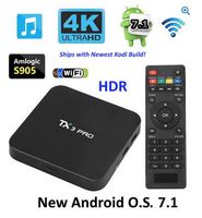TX3 PRO TV Box, New Android 7.1 System, Newest Kodi Build, Amlogic S905X KD, WiFi/LAN 1GB/8GB