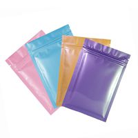 QQ Studio 100pcs Double-Sided Mixed Color Flat Ziplock Pouch Packaging Bags (3.1" x 4.7", Glossy Color)