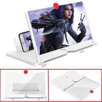 3D HD Screen Magnifier Amplifier, New Phone Holder Screen Amplifier, Mobile Video Projection Amplifier for XS/X / 8/8 Plus / 7/7 Plus / 6 / 6s / 6 Plus and All Other Smartphones