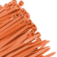 Pro Tie OR11SD100 11.8-Inch Orange Standard Duty Color Cable Tie, Orange Nylon, 100-Pack