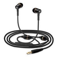 Tuisy Air Tube Headset - Upgraded Anti-Radiation Headphones, EMF Protection Metal Binaural Earbuds Earphone with Microphone and Volume Control, Black