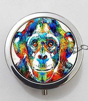 BlackKey Animal Monkey 3-Compartment Decorative Pocket Gift Box Case Organizer for Pill, Color 1 -1778