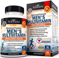 Men's Multivitamin Advanced Formula with Zinc, A, B, C, D3, E Vitamins - Daily Supplement for Heart Health Support - Promotes Mental Clarity & Focus - for Whole Body Health