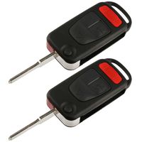 Key Fob Keyless Entry Remote Flip Shell Case & Pad fits Mercedes