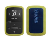 Yellow Rubber Soft Silicone Skin Cover Case for Sandisk 8GB (SDMX26) Clip Jam MP3 Player