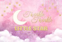 CSFOTO 5x3ft Background For Birthday Party Decor Twinkle Twinkle Little Star Photography Backdrop Crescent Moon Good Night Sweet Dreamy Fantasy Dreamy Children Portrait Studio Props Wallpaper