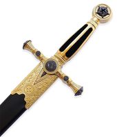 Vulcan Gear Medieval Middle Ages Sword & Matching Scabbard 33 inch Overall with 23" Blade (King's Sword)