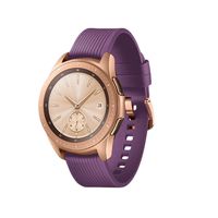 TECKMICO Galaxy Watch Bands,20mm Silicone Replacement Bands Compatible for Samsung Galaxy Watch 42mm with Rose Gold Watch Buckle for Women Men Gift (Purple, Rose Gold Buckle)