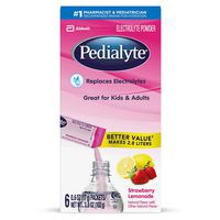 Pedialyte Electrolyte Powder, Strawberry Lemonade, Electrolyte Hydration Drink, 0.6 Ounce Powder Packs, 3.6 Ounce (Pack of 1)