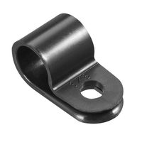 uxcell 100Pcs Nylon R-Type Cable Clamp Organizer Cord Clips for Wire Management 9.5mm CC-2