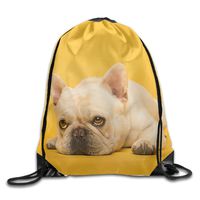 Men's Women's Drawstring Water Resistant Knapsack Bags Languid Puppy Original Sport Training Gym Sack For Hiking Swimming Yoga,Beach Outdoor Storage Use Birthday Gift
