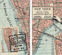 HomArt Large Decorative Map New York Matches