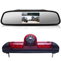 Rearview Mirror+Car Third Roof Top Mount Brake Lamp Rear View Backup Camera for Fiat Ducato X250/ Peugeot Boxter/Citroen Jumper