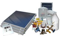 Complete 3 Panel GH Type Freeze Protected Hybrid Solar Water Heater Kit
