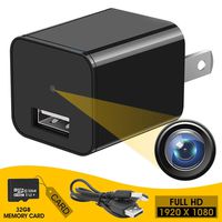Hidden Camera Charger | Mini Spy Camera Recorder 32G Full HD 1080P Video with 90° Wide, Motion Detection, Portable Surveillance Camera | USB Security Nanny Cam NO Wi-Fi