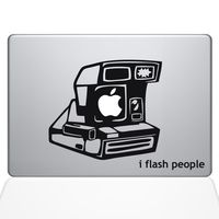 The Decal Guru 1648-MAC-15P-BLA I Flash People Vintage Camera Decal Vinyl Sticker, Black, 15" MacBook Pro (2015 & Older)