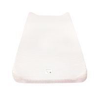 Burt's Bees Baby - Changing Pad Cover, 100% Organic Cotton Changing Pad Liner for Standard 16" x 32" Baby Changing Mats (Blossom Thin Stripes)