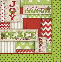 Cypress Home Holiday Cheer Peace Paper Cocktail Napkins, 20 count