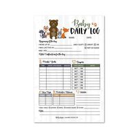 Nanny Newborn Baby or Toddler Log Tracker Journal Book, Daily Schedule Feeding Food Sleep Naps Activity Diaper Change Monitor Notes, Essential Supplies for Daycare, Babysitter, Caregiver, 50 Sheet Pad