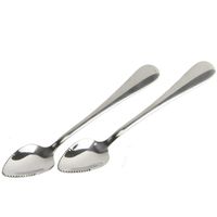 Chef Craft Serrated Grapefruit Spoons | Stainless Steel Mirror Finish | 2-Pack