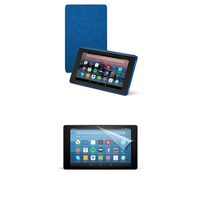Amazon Cover (Marine Blue) and Screen Protector (Clear) for Fire HD 8 Tablet (7th Generation, 2017 Release)