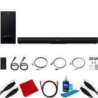 TCL Alto 5+ 2.1 Channel Home Theater Soundbar +Wireless Subwoofer Accessories Bundle