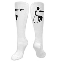 JXZIZHENG Compression Socks Handicap Gun Wheelchair Marathon Knee-High Designs for Men & Women, Running, Flight, Travels