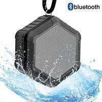 CAMTOA Outdoor Waterproof Bluetooth Shower Speaker,Mini Portable Wireless Speaker - Sport Shower Stereo Speakers NFC Handsfree for Smart Phones Black
