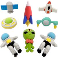 OHill Pack of 28 3D Outer Space Pencil Erasers Puzzle Erasers for Party Favors Supplies Classroom Treasure Box Prizes