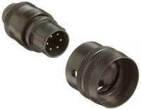 Amphenol Industrial PT06E-10-6P Circular Connector Pin, Environmental Resisting, Bayonet Coupling, Solder Termination, Straight Plug, 10-6 Insert Arrangement, 10 Shell Size, 6 Contacts