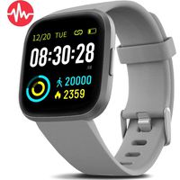 FITVII Health & Fitness Smart Watch with Blood Pressure Heart Rate Monitor, ip68 Waterproof Bluetooth Smartwatch for Android iOS Phone,Sleep Tracking Calorie Counter,Pedometer Stopwatch for Women Men